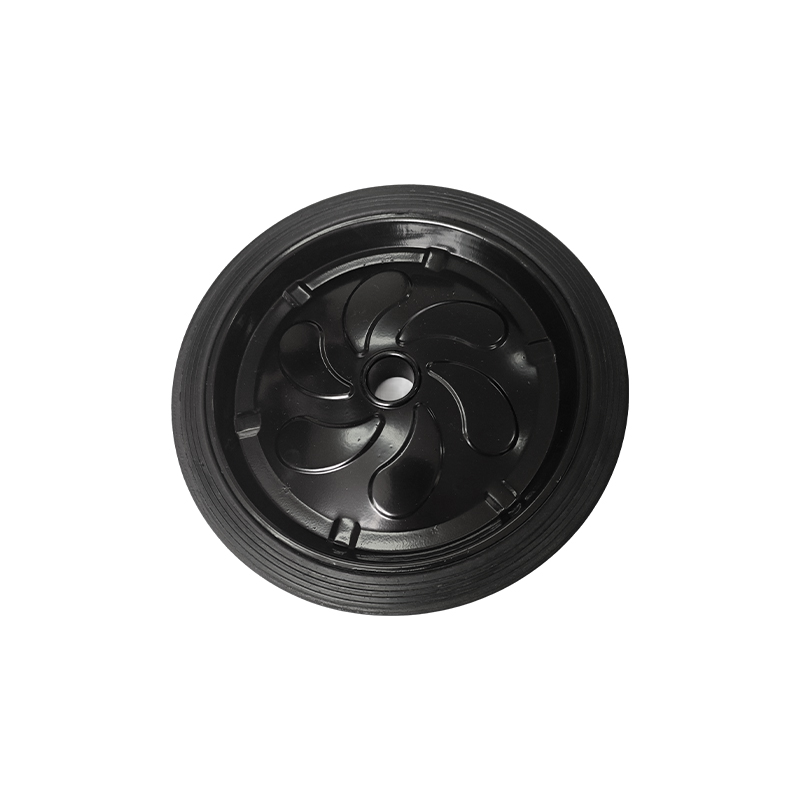 How do 10-inch steel plate wheels reduce track wear and improve operational smoothness?