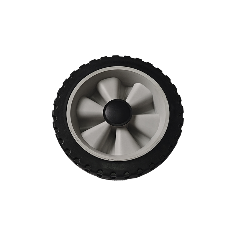 How do 8-inch rubber wheels meet the extreme challenges of high-intensity handling?